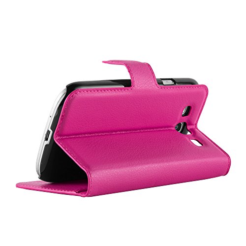 Cadorabo – Book Style Hülle für Samsung Galaxy S3 / S3 NEO (GT-I9300 / 9301) – Case Cover Schutzhülle Etui Tasche mit Standfunktion und Kartenfach in CHERRY-PINK - 3