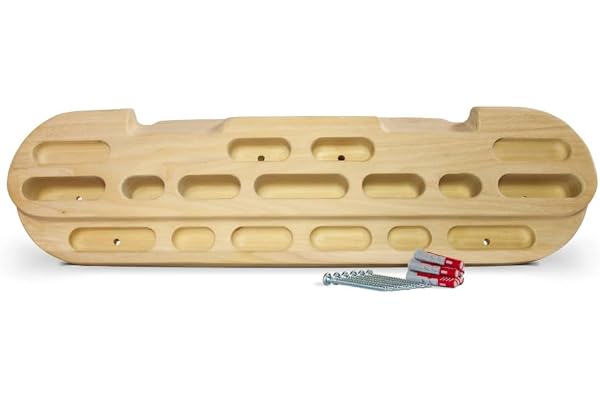 Secoroco Planche d'escalade en bois – Planche d'entraînement en bouleau naturel pour le boulder, l'escalade et la musculation, personnalisation en option, touche pour l'entraînement des doigts et des avant-bras