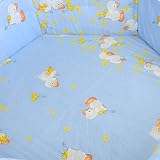 HONEY BEE Baby Laufgitter Laufstall 6 eckig + Einlage blau Ente, 3 fach höhenverstellbar - 4