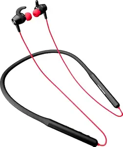 Zebronics Zeb Yoga 90 Plus Wireless in-Ear Neckband Earphone Supporting Bluetooth 5.0, Dual Pairing,Type C Charging,10mm Drivers,Metallic Magnetic Earpiece,Call & Media Controls, Splash Proof(Red)