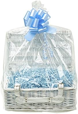 Small Willow Hamper in Grey, White or Brown - Traditional Storage Gift Basket Make Your Own Hamper Kit