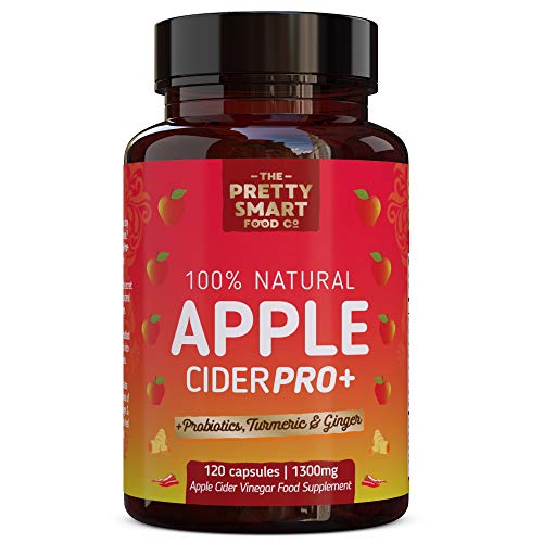 Powerful Apple Cider Vinegar Capsules - Boosted with Probiotics for Optimal Gut Health - 1300MG Dosage - Apple Cider Vinegar Tablets - Natural Keto Diet Pills for Weight Loss - 120 Capsules - UK Made