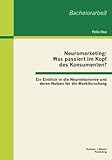 Neuromarketing: Was passiert im Kopf des Konsumenten? Ein Einblick in die Neuroökonomie und deren Nutzen für die Marktforschung by 