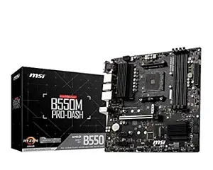 MSI B550M PRO-Dash Motherboard (AMD Ryzen 3000 3rd Gen AM4, DDR4, M.2, USB 3.2 Gen 1, Front Type-C, HDMI, Micro ATX) AMD Ryzen 5000 Series Desktop Processors