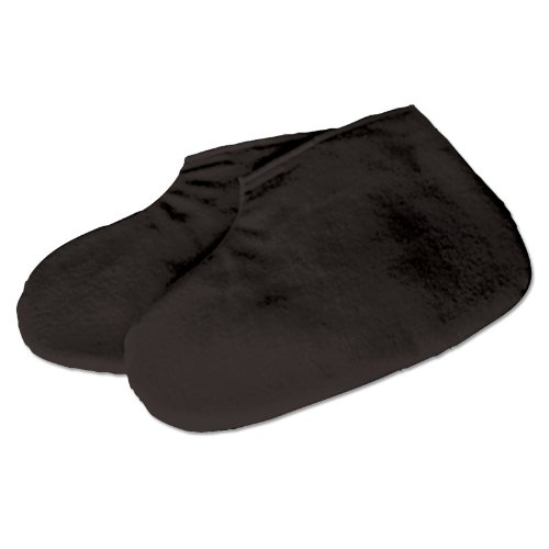 Deo Paraffin Wax Manicure Pedicure Booties Treatment Cotton Black Feet