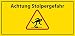 Produktbild Vorsicht Stufe Schild -526t- Achtung Stolpergefahr, mit 2 Tesa-Powerstrips