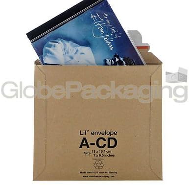 2000 x 'CD' SIZE LIL CARDBOARD RIGID ENVELOPES 180x164mm