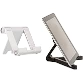 Amazon Basics Tablet-Ständer, verstellbar & Tragbarer Ständer mit verstellbarem Betrachtungswinkel für Tablets, E-Reader und 