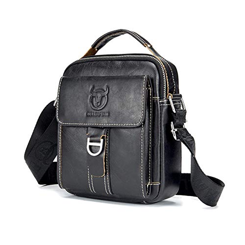 Preisvergleich Produktbild leap-G Umhängetasche Herren, Super Modern Leder Messenger Bag Umhängetasche, Schultertasche von höchster Qualität für Arbeit, Uni, Reise, Sport