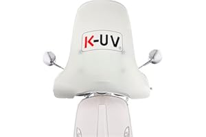 K-UV® Copri Parabrezza Universale per Scooter e Moto. (Bianco)