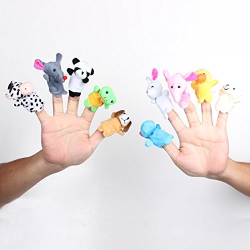 AKORD Fingerpuppen, 10 Stück Tierform.