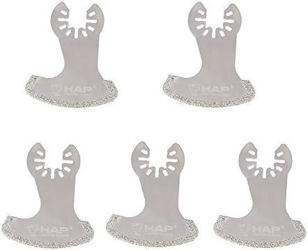 Harpow 5 pcs Diamond oscillating blade multi tool blades diamond segment blade,power oscillating tool blades,power tool saw blades,fits Fein Bosch Dremel,Rockwell