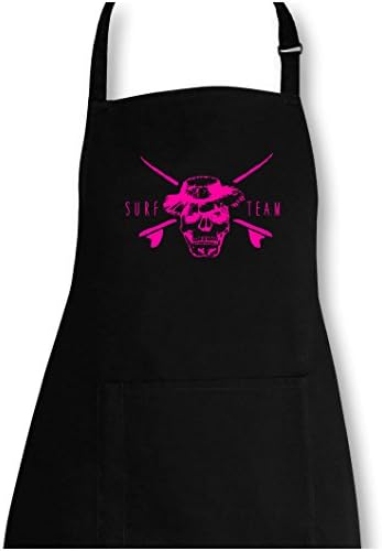 EZYshirt Pirate Surf Team BBQ Apron - Black - One Size