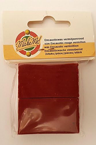 Encaustic Wax - Red Vermillion, pk of 2 blocks, 11mm x 24mm x 42mm each