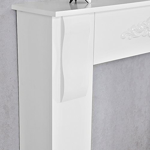 Edle Kaminumrandung / Kaminkonsole im Landhaus Stil in Weiß - 6