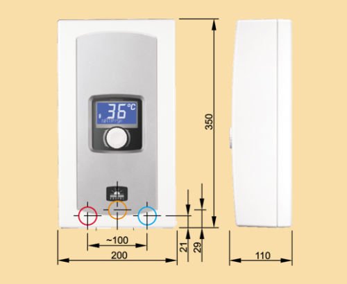Elektrischer Durchlauferhitzer EPME elektronisch mit LCD-Display 5,5 – 9 kw 230V~ Kospel – einphasig - 3