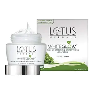 Lotus Herbals WhiteGlow Skin Whitening And Brightening Gel, Face Cream with SPF-25, for all skin types, 40g