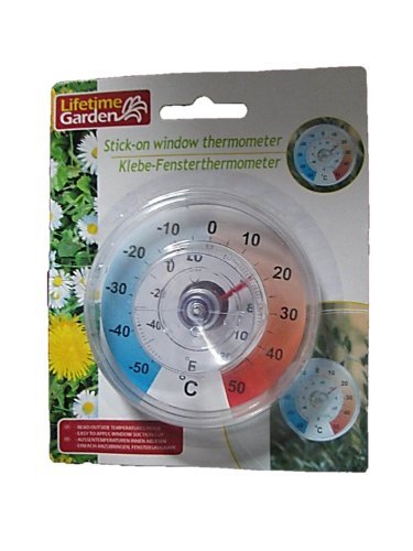 Lifetime Garden Thermometer für Fenster mit Saugnapf Mehrfarbig 13 x 4 x 16 cm 45919