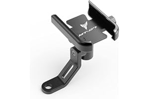 ANYWAY Porta cellulare per moto per MT03 MT07 MT10 MT 03 07 10 Morsetto per staffa per telefono anti-vibrazione Tipo universale per specchietti per moto(Nero)
