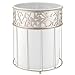 Produktbild InterDesign Vine Wastebasket Trash Can, White/Satin by InterDesign