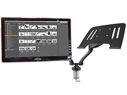 2 Arm Tischhalter und Ablage-Platte Doppel-Arm TV Flatscreen Bildschirm Netbook Notebook Tischhalterung Halter Modell: LT13-IP3B - 3