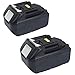 Produktbild FLAGPOWER 18V 5,0Ah Li-ion Ersatzakku Werkzeugakkus für Makita BL1830 BL1840 BL1850 BL1815 BL1835 194204-5 194205-3 194309-1 LXT400 18V Ersatz Batterie Li-ion Accu (2 Stück 5000mAh)