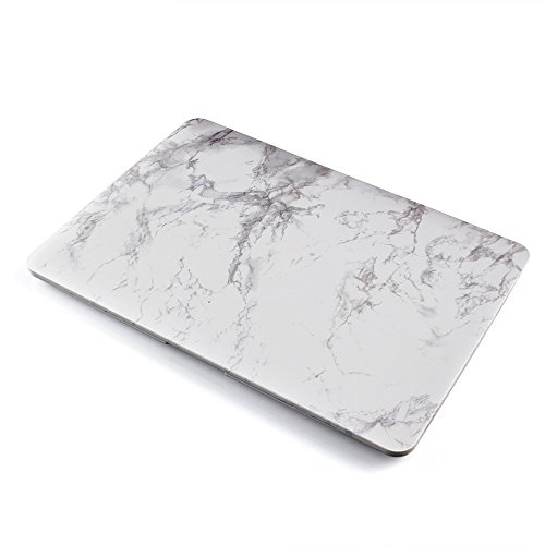 iDOO MacBook Schutzhülle / Hard Case Cover Laptop Hülle [Für MacBook Air 13 Zoll: A1369/A1466] – matt, weißer Marmor - 5