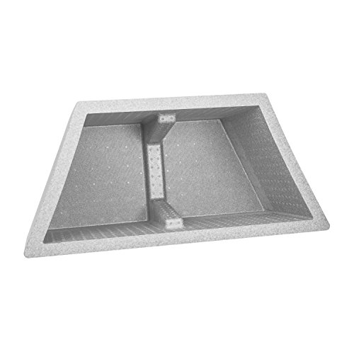 trapezförmiger Blumentopf Pflanzkübel Blumenkübel L 75 cm grau Trapez wetterfest Garten - 3
