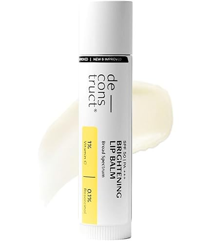 derma co 1 vitamin c brightening lip balm The Derma Co 1% Vitamin C Brightening Lip Balm with SPF 50 PA +++ I With Niacinamide & Hyaluronic Acid Reduce Lip Pigmentation Protects From Sun Damage For Dark, Pigmented, Dry Lips
