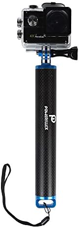 Hand Grip, POWERILLEX Carbon Fiber Black Floating Grip Stabilizer Monopods Waterproof for GoPro Hero5 Black &amp; Session, Hero4, Hero3+, Hero3, Hero2, Hero1, Hero Session