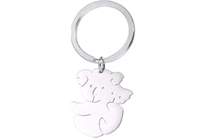 LIKGREAT Porte-clés Koala en acier inoxydable pour sac à main ou sac à main