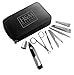 Mens 7 Piece Deluxe Manicure Set with Nose & Ear Hair Remover Trimmer, Tweezers, Toe and Finger Nail Clippers, Scissors, Nail File, Nail Cleaner