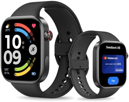 XIAOMI Redmi Watch 6 NFC, Smartwatch Uomo Donna, Activity Tracker AMOLED 2.07'' con Monitoraggio di Frequenza Cardiaca, 150+ modalità sportive, Autonomia 24 giorno, 5ATM, GPS, Android&iOS, Nero