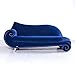 Produktbild Bretz Gaudi Designer Velours Stoff Sofa Blau Dreisitzer Couch Recamiere #4753 Minimale Gebrauchsspuren