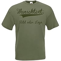 Classic Olive Personalisiertes Fruit of the Loom T Shirt. Mit Wunschdruck