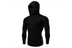 Amxleh Halloween Hoodie Herren,Herren Cyberpunk Ninja Hoodie Totenköpfe Maske Hoodie Hoodie Cyberpunk Tactical Herren Schwarz Urban Hip Hop Japanisches Sweatshirt Halloween Cosplay Kostüm