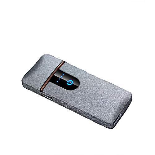 Preisvergleich Produktbild LXYIUN Induktions-Zigarettenanzünder Aus Metall,USB Aufladen Winddicht Feuerzeug Geschenk Zigarettenanzünder,Silver