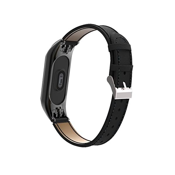 Correa de Repuesto para Xiaomi Mi Band 3, Diseño de Moda Mi band 3 Correas Leather Con Metal Case Banda de Repuesto Correa de Recambio Brazalete Extensibles - Imagen 8
