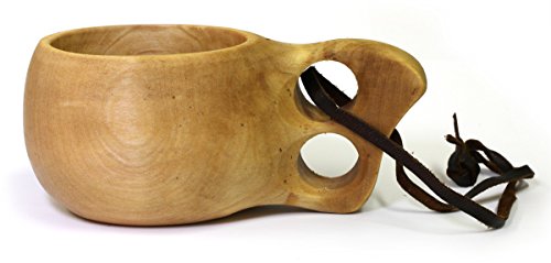 Nordic_art_store Handmade Kuksa Ancient Lapland Finland Wooden Drinking Cup n. 016 per Escursionismo, Campeggio, Cucina, all' Aperto o Un Regalo