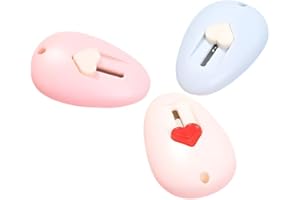 SULIVES 3Pcs Wrap Box Opener, Portable Box Cutter - Effortless Unpacking, Precise Cutting, 3 Cream Tones Colours Mini Box Cutter Applies to Office, School & Home Use