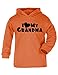 I Love My Grandma (Foo Design) Baby/kids Hoodie Orange & Black 0 - 3 Months