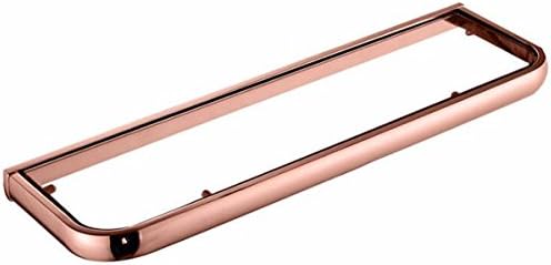 SJQKA Towel rack All Copper Rectangular Glass Tray Wall Hanging Rinse Mirror Rose Gold Cosmetics Stand Bathroom Hanger