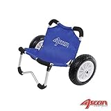 ASCAN SUP-Buggy – ideal für den Transport von SUP-Board, Kanu, Kajak, Surfbrett Board am Strand und Ufer - Zuladung 80kg – 68 x 38 x 36cm - der Wagen kann auch als Sitz verwendet werden.