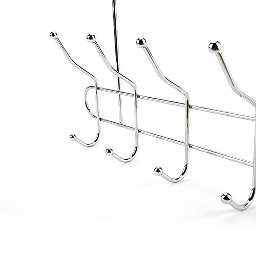 Bad Türhängeleiste Garderobe Chrom,12 Haken - 4