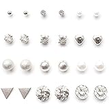 ❤PERSONALIZA TU ESTILO: Elige cada dia tu mejor look a traves de los 12 tipos de pendientes, combina con todos tus estilos y dale un toque diferente a tu rutina. Perfecto para la mayoria de situaciones, eventos y lugares. Corazones, perla, diamantes, brillantes, Muchos para elegir!.