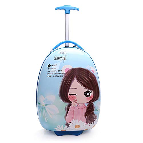 Preisvergleich Produktbild YANGCHENTT Karikatur-kleines Mädchen-Nette Eierschalen-Rucksack-Kind-Laufkatzen-... 16 Zoll-Rosa