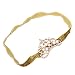 Baby Girl Headband Photography Headwear Faux Pearl Rhinestone Crown Pattern (Gold)