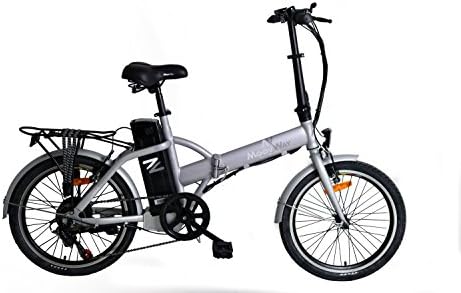 Folding Electric Bicycle moovway Urban City Silver