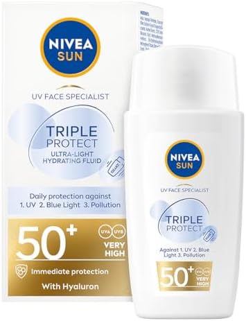 NIVEA SUN Face Triple Protect Fluid Viso UV SPF 50+ 40 ml