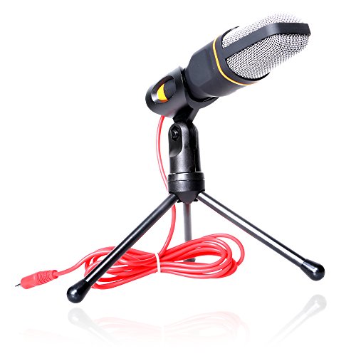 NEXTANYA® Professional Skype Audio Sound Podcast Microphone Mic PC Laptop Karaoke Studio with Stand For Laptop PC Computer (Black), [Importado de UK]